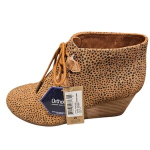 NEW! Tom's‎ Women's Kala Desert Suede Mini Chetah Print Bootie....Size 7.5